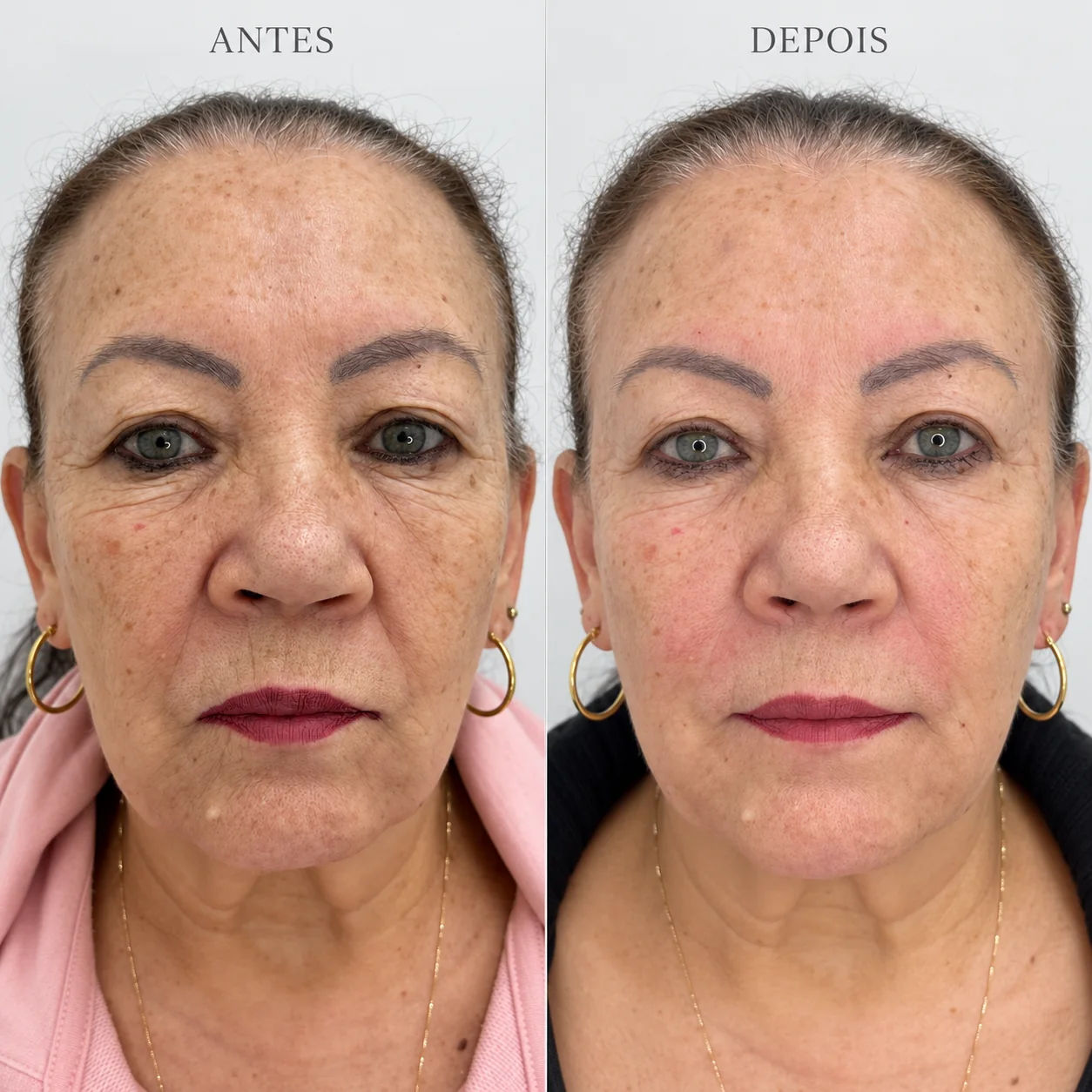 Registro clínico real 3 de rejuvenescimento facial em Itaquaquecetuba